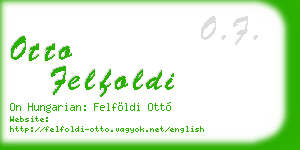 otto felfoldi business card