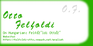 otto felfoldi business card
